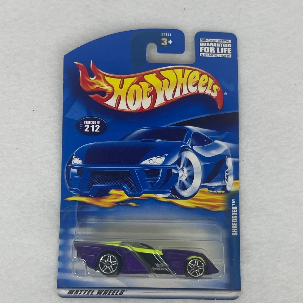 Hot Wheels Shredster Purple Neon Green 2001 Collector No 212 Mattel 53741